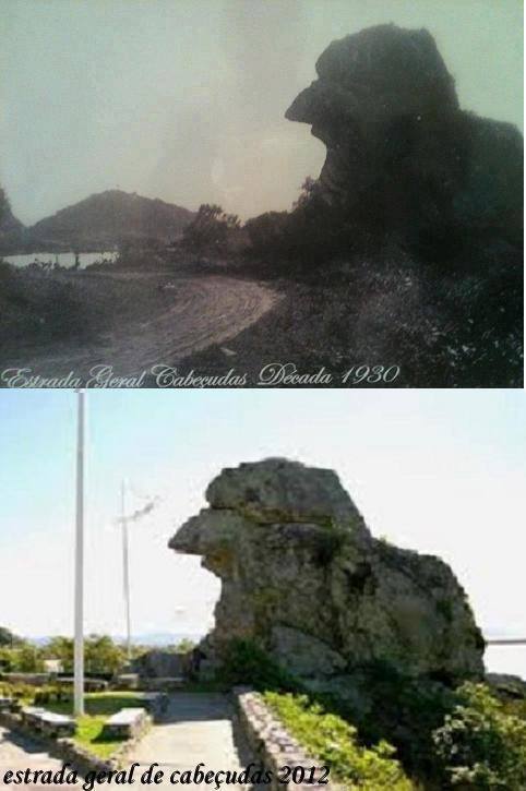 Bico do Papagaio 1930 e 2015 -Guia Turismo 2012 . CDMH - Arquivo Público de Itajaí.