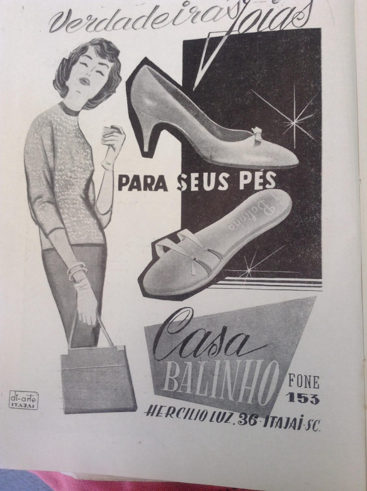 Cartaz promocional Casa Balinho - 1960 - Itajaí - CDMH - Arquivo Público de Itajaí